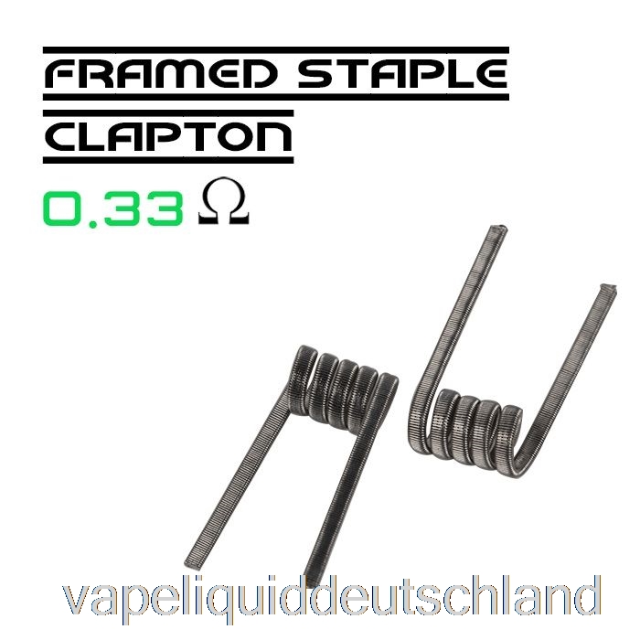 Wotofo Comp Wire – Vorgefertigte Spulen, 0,33 Ohm, Gerahmt, Staple Clapton – Packung Mit 10 Vape Liquids